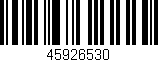 Código de barras (EAN, GTIN, SKU, ISBN): '45926530'