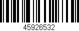 Código de barras (EAN, GTIN, SKU, ISBN): '45926532'