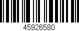 Código de barras (EAN, GTIN, SKU, ISBN): '45926580'
