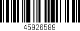 Código de barras (EAN, GTIN, SKU, ISBN): '45926589'