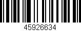 Código de barras (EAN, GTIN, SKU, ISBN): '45926634'