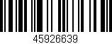 Código de barras (EAN, GTIN, SKU, ISBN): '45926639'