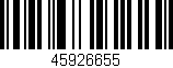 Código de barras (EAN, GTIN, SKU, ISBN): '45926655'