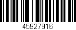 Código de barras (EAN, GTIN, SKU, ISBN): '45927916'