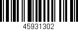 Código de barras (EAN, GTIN, SKU, ISBN): '45931302'