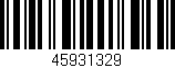 Código de barras (EAN, GTIN, SKU, ISBN): '45931329'