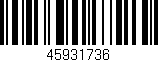 Código de barras (EAN, GTIN, SKU, ISBN): '45931736'