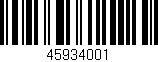 Código de barras (EAN, GTIN, SKU, ISBN): '45934001'