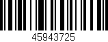 Código de barras (EAN, GTIN, SKU, ISBN): '45943725'