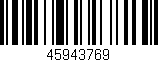 Código de barras (EAN, GTIN, SKU, ISBN): '45943769'