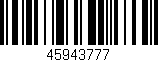 Código de barras (EAN, GTIN, SKU, ISBN): '45943777'