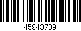 Código de barras (EAN, GTIN, SKU, ISBN): '45943789'