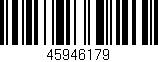 Código de barras (EAN, GTIN, SKU, ISBN): '45946179'