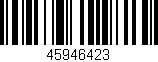 Código de barras (EAN, GTIN, SKU, ISBN): '45946423'