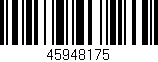 Código de barras (EAN, GTIN, SKU, ISBN): '45948175'