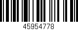 Código de barras (EAN, GTIN, SKU, ISBN): '45954778'