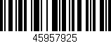 Código de barras (EAN, GTIN, SKU, ISBN): '45957925'