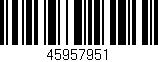 Código de barras (EAN, GTIN, SKU, ISBN): '45957951'