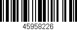 Código de barras (EAN, GTIN, SKU, ISBN): '45958226'