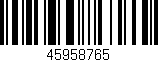 Código de barras (EAN, GTIN, SKU, ISBN): '45958765'