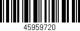 Código de barras (EAN, GTIN, SKU, ISBN): '45959720'