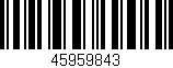 Código de barras (EAN, GTIN, SKU, ISBN): '45959843'