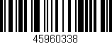 Código de barras (EAN, GTIN, SKU, ISBN): '45960338'