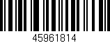 Código de barras (EAN, GTIN, SKU, ISBN): '45961814'