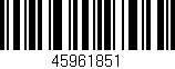 Código de barras (EAN, GTIN, SKU, ISBN): '45961851'