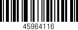 Código de barras (EAN, GTIN, SKU, ISBN): '45964116'