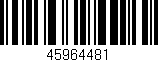 Código de barras (EAN, GTIN, SKU, ISBN): '45964481'