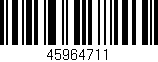 Código de barras (EAN, GTIN, SKU, ISBN): '45964711'