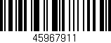 Código de barras (EAN, GTIN, SKU, ISBN): '45967911'