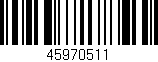 Código de barras (EAN, GTIN, SKU, ISBN): '45970511'