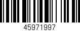 Código de barras (EAN, GTIN, SKU, ISBN): '45971997'
