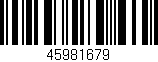 Código de barras (EAN, GTIN, SKU, ISBN): '45981679'