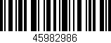Código de barras (EAN, GTIN, SKU, ISBN): '45982986'
