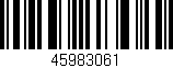 Código de barras (EAN, GTIN, SKU, ISBN): '45983061'