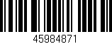 Código de barras (EAN, GTIN, SKU, ISBN): '45984871'
