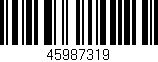 Código de barras (EAN, GTIN, SKU, ISBN): '45987319'