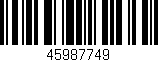Código de barras (EAN, GTIN, SKU, ISBN): '45987749'