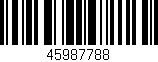 Código de barras (EAN, GTIN, SKU, ISBN): '45987788'