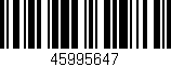 Código de barras (EAN, GTIN, SKU, ISBN): '45995647'