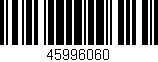 Código de barras (EAN, GTIN, SKU, ISBN): '45996060'