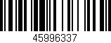 Código de barras (EAN, GTIN, SKU, ISBN): '45996337'