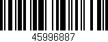 Código de barras (EAN, GTIN, SKU, ISBN): '45996887'