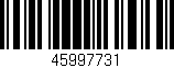 Código de barras (EAN, GTIN, SKU, ISBN): '45997731'