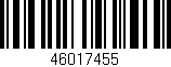 Código de barras (EAN, GTIN, SKU, ISBN): '46017455'