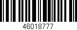 Código de barras (EAN, GTIN, SKU, ISBN): '46018777'