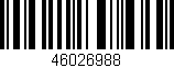 Código de barras (EAN, GTIN, SKU, ISBN): '46026988'